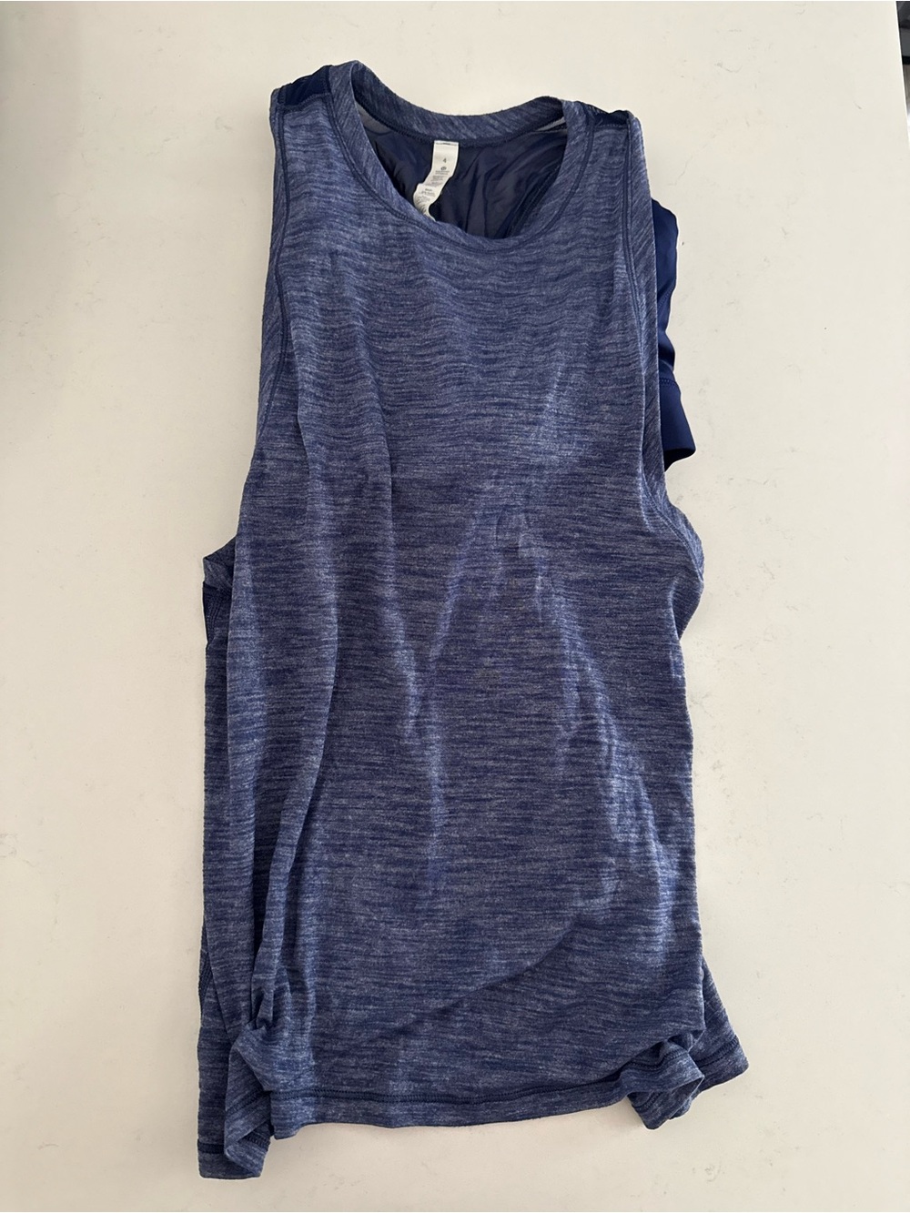 lululemon athletica Heather Navy Blue Muscle Tank